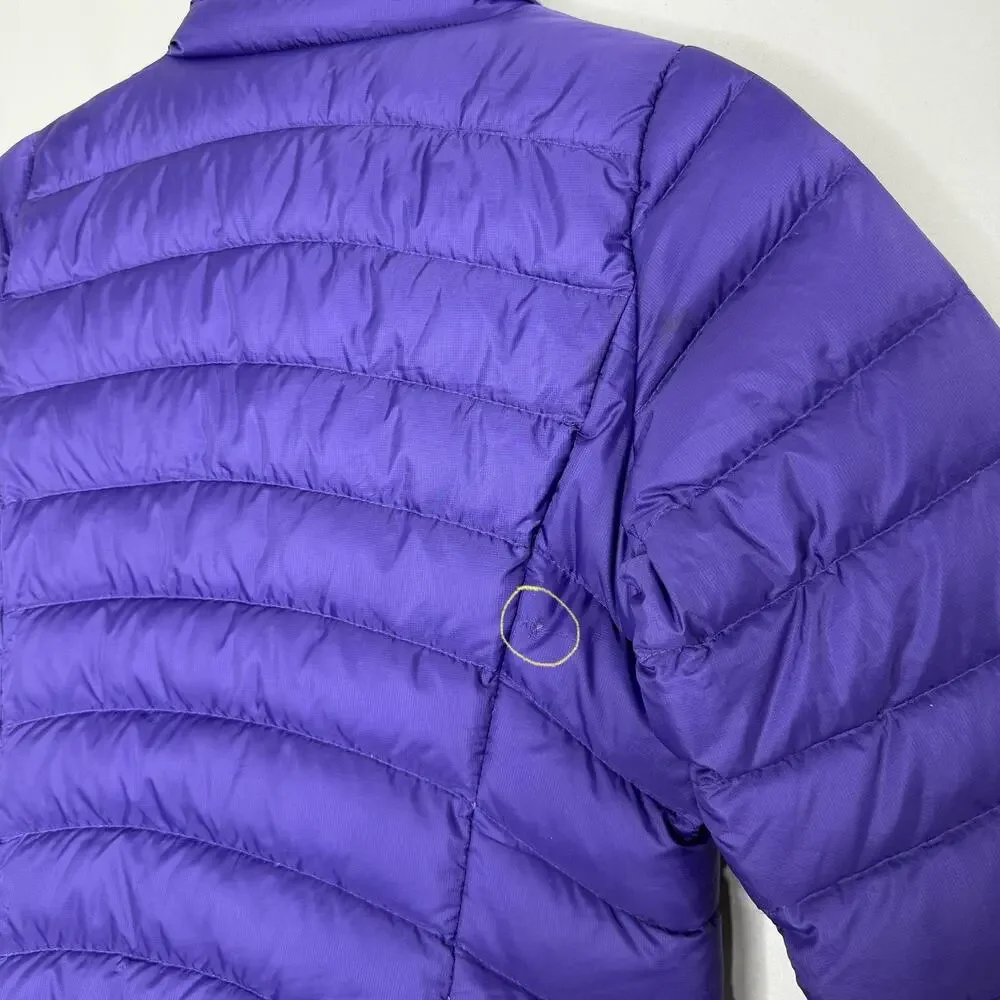 Patagonia Jacket Girls Large 12 Purple Down Sweater Puffer Lightweight